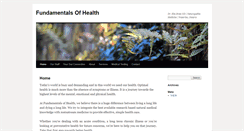 Desktop Screenshot of fundamentalsofhealth.ca